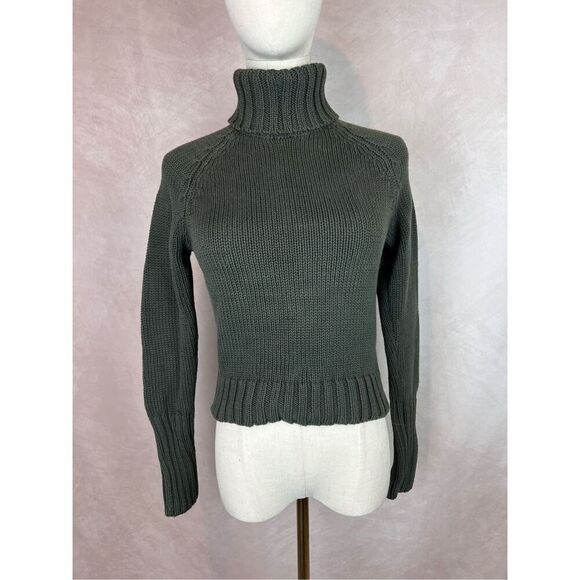 Lucky Brand 100% Cotton Cable Knit Turtleneck - Picture 1 of 6